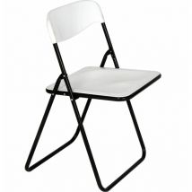 Cfadda - Chaise pliante poker blanc
