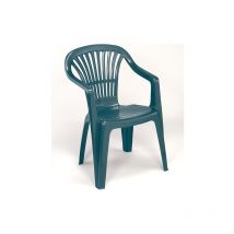 Sedia resina verde 'argo-scilla' con braccioli