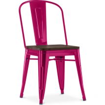 Sedia da pranzo - Design industriale - Legno e acciaio - Stylix