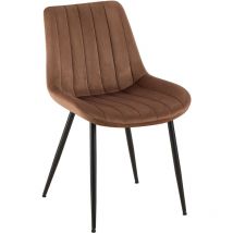 Sedia Rahden in velluto marrone