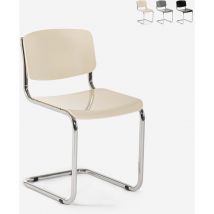 Ahd Amazing Home Design - Sedia sala da pranzo riunioni ufficio design moderno a sbalzo Erys Light Colore: Bianco