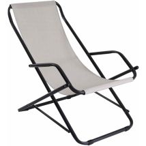 Sdraio Per Casa E Giardino Made In Italy In Acciaio Sdraio Dondolina Color Grigio Sdraio Relax Pieghevole Per Campeggio E Mare