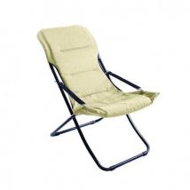 Poltrona in acciaio imbottita floris