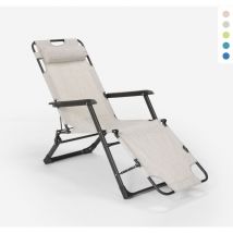 Sedia sdraio per spiaggia e giardino pieghevole multiposizione Emily Lux Zero Gravity Colore: Grigio
