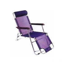 Sedia Sdraio Reclinabile Pieghevole in Alluminio e Textilene Becker Prato Blu