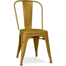 Sedia da pranzo - Design industriale - Acciaio - Opaco - Nuova edizione -Stylix