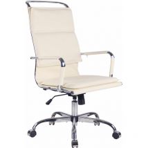Sedia ufficio Bedford crema Finta pelle