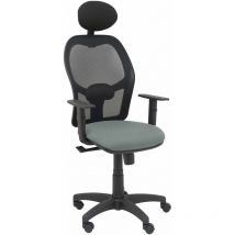 P&c - Sedia Alocén nero mesh bali grey sedile regolabile braccioli fissi poggiatesta
