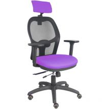 P&c - Sedia Jorquera traslack maglia nera seduta nera bali lilla braccioli 3D poggiatesta regolabile