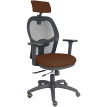 P&c - Sedia Jorquera traslack rete nera sedile nero sedile marrone bali braccioli 3D poggiatesta regolabile