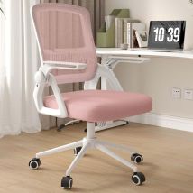 Naspaluro - Sedia ufficio sedia scrivania - Supporto Lombare Imbottito - Braccioli Pieghevoli - Funzione Oscillante 90-105° - Rosa
