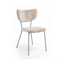Bellelli Design - Sedia velluto imbottita Design Moderno qualità Made In Italy - Telaio Metallo grigio velluto pregiato 5 colori - suri colore