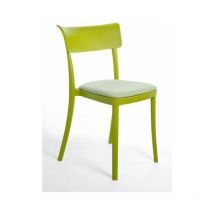 General Brand - Sedia polipropilene imbottita velluto design moderno per cucina, sala da pranzo e bar - Saretina - 5 Colori combinazione sedia Verde