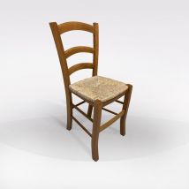 Bissolo Casa - sedia mod. venezia in legno rovere e fondello in paglia