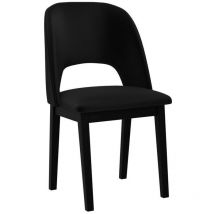 Sedia Victorville 333, Nero, 82x45x45cm, Arazzo, Di legno