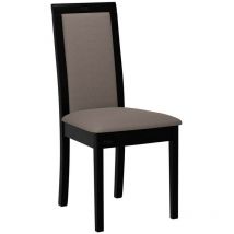 Mobilier1 - Sedia Victorville 343, Nero, 93x45x41cm, Arazzo, Di legno, Legno