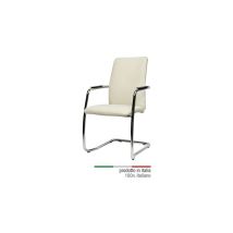 Italfrom - Sedia Visitatore Magix Alta in Ecopelle Colore Celeste