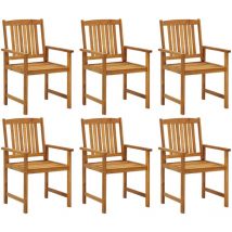 Furniture Limited - Sedie da Giardino 6 pz in Legno Massello di