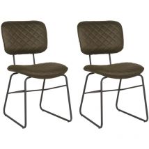 Sedie da Pranzo 2 pz Sev 49x60x87 cm Militare LABEL51