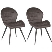 Label51 - Sedie da Pranzo 2 pz Sil 51x64x87 cm Antracite in Microfibra