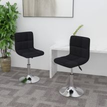 Longziming - Furniture Limited - Sedie da Pranzo Girevoli 2 pz Nere in Tessuto