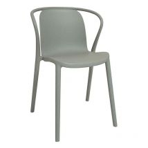 Fashion Commerce - Set di 2 Sedie in polipropilene grigio con schienale avvolgente - Grigio