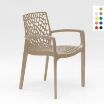 Sedie polipropilene braccioli giardino bar Grand Soleil Gruvyer Arm Colore: Beige