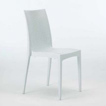 Sedie Poly rattan bar giardino gelateria impilabile Bistrot Grand Soleil Colore: Bianco