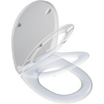 Bemis Mfg - Patta sganciabile con freno anticaduta in plastica termoindurente Click & clean bianco bemis