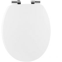 Tendance - Sedile del wc mdf 18 pollici uni fasteners abs cromo anticaduta - bianco