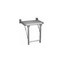 Nofer - Sedile doccia con sostegno gambe sedia per disabili inox satinato 15045.S