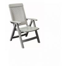 Grosfillex - poltrona da giardino con schienale regolabile 'fidji' color lino