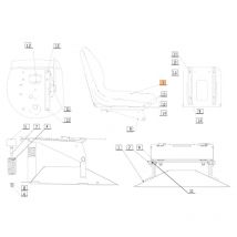 Asiento para tractor de césped modelos APACHE92EVO original oleomac 68120024