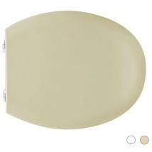 Bemis sedile wc copriwater coprivaso universale in legno Champagne Canyon c&m 42-44 x 37 cm con cerniere regolabili Champagne