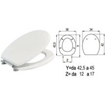 Sedile wc universale laccato bianco