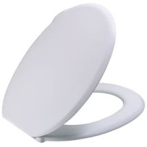 Sedile WC Termoindurente Z10 Bianco – Plastica Termoindurente – Cerniere Regolabili – Distanza Attacchi 12,0/17,0 cm