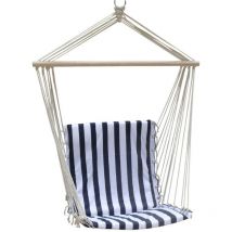 Seduta Sospesa da Giardino per Esterno con Supporto in Legno Design Moderno 60x130h