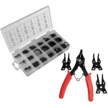 Seegeringzange mit 300 teiligem Sortiment Innen- Außen- Sprengringe Wellensicherungsringe