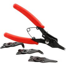 Seegeringzange mit Wechselaufsätzen für Innen- und Außen- Wellensicherungsringe 10-50mm Sprengringzange