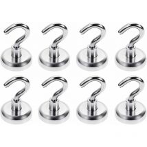 Seenlin - Magnetic Hooks, 32mm Magnets with Hooks, Super Strong Neodymium Magnets