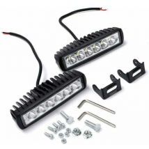 Seenlin - Faros delanteros led de 12 v, 2 unidades, 18 w, 16 cm, proyector de luz de trabajo de largo alcance, faros delanteros led para