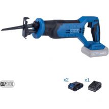 Sega a gattuccio 20v 2 batterie 2.0Ah + caricabatteria ixes Scheppach c-rs100-x