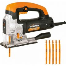 Evolution - Power Tools Rage 7-S Seghetto multiuso - Taglio su legno, acciaio, plastica e molto altro - 5 lame incluse - 710 w