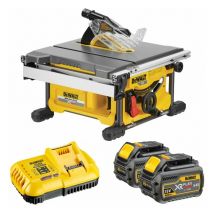 Sega da banco Dewalt flexvolt - 54 v xr - 2 batterie, caricabatterie - DCS7485T2