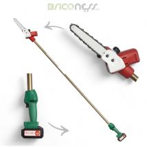 Sega seghetto da pota a batteria con asta in alluminio telescopica da 1.5 a 2.5mt Ares 21 v brushless Sbaraglia