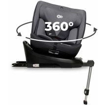 I-360 Seggiolino Auto Isofix Con Base Auto Inclusa E Support Leg - Dalla Nascita Ai 12 Anni - Grey - Kinderkraft