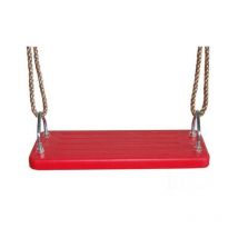 Seggiolino in gomma con corde e metallo rosso