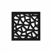 Segmenti - Pannello in pvc traforato - Parasole - Misura: 73x73 cm - Colore: nero