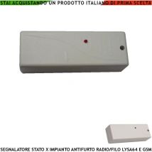 Segnalatore di stato impianto antifurto radio filo codice lysa 64 freq. 433,92 mhz gestito da centrale lysa 64 e lysa gsm