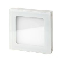 Segnapasso a parete led per esterno Goccia Stamp Vetro 6W 3000K Bianco 5331BI3K